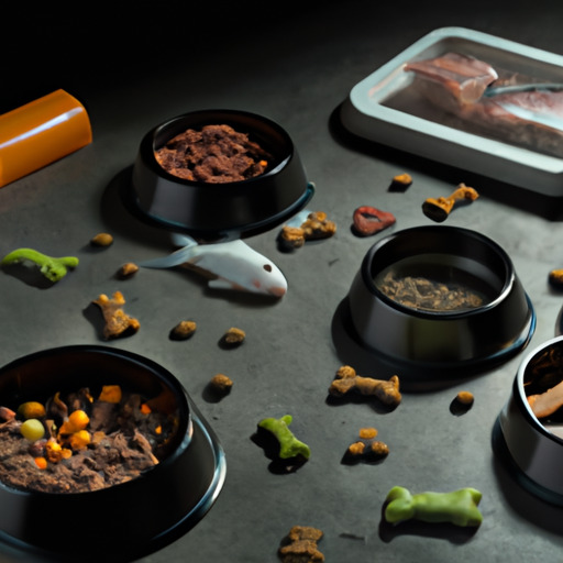 תמונה של מגוון מזון לחתולים על שולחן